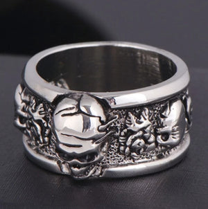 Silver Skull Head Ring