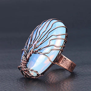 Tree Of Life Natural Stone Ring