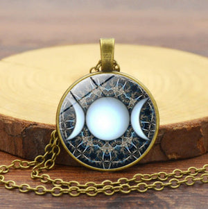 Triple Moon Goddess Pendant