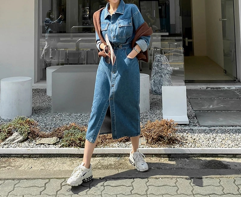 Denim Midi Dress