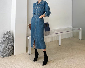 Denim Midi Dress