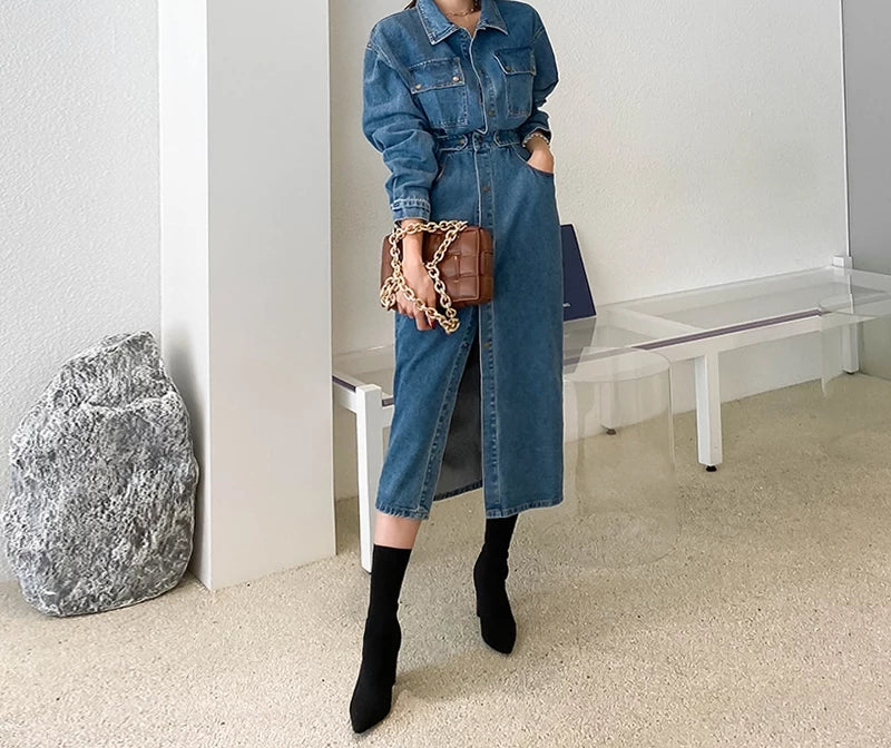 Denim Midi Dress