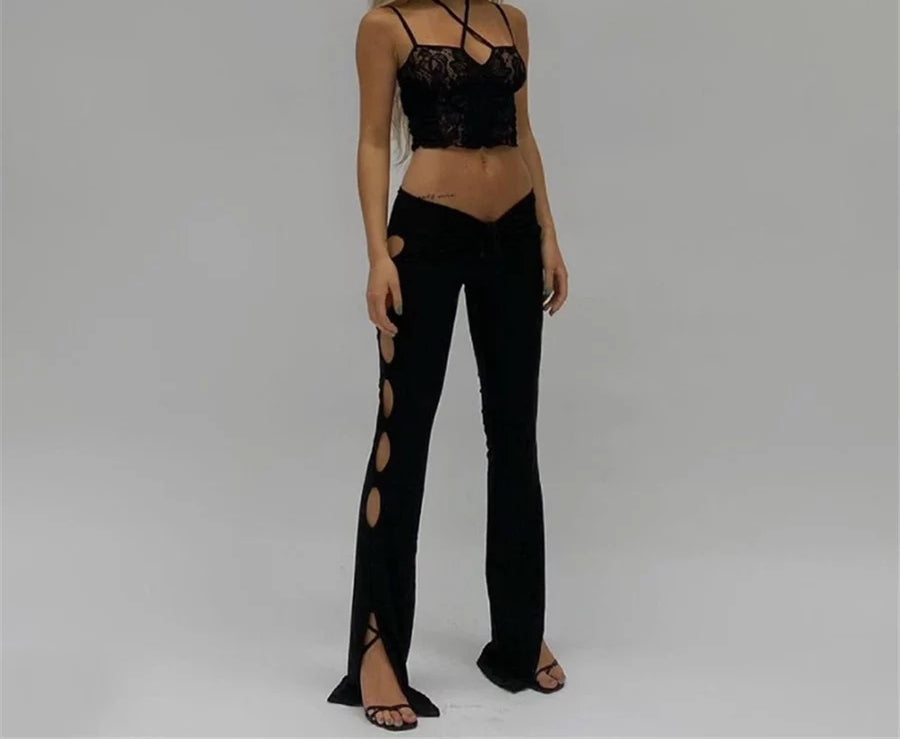 Cut Out Design Trousers