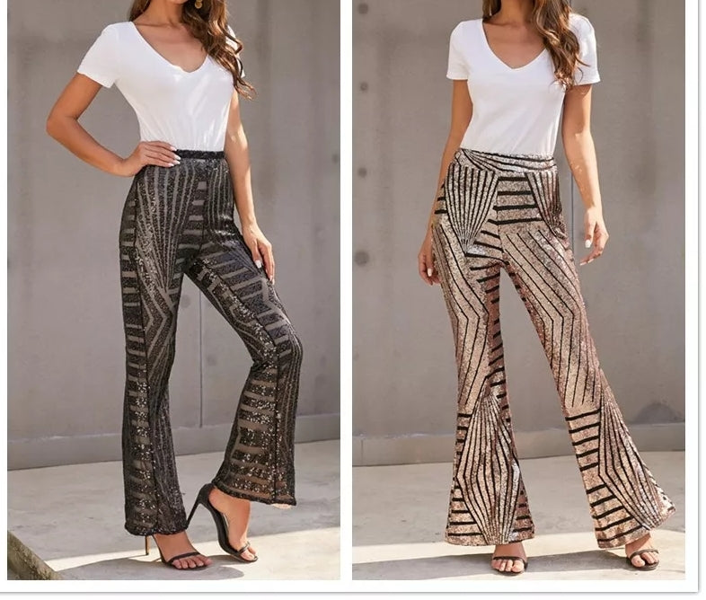 Glitter Flare Pants