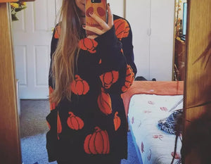 Pumpkins All Over Print Sweater