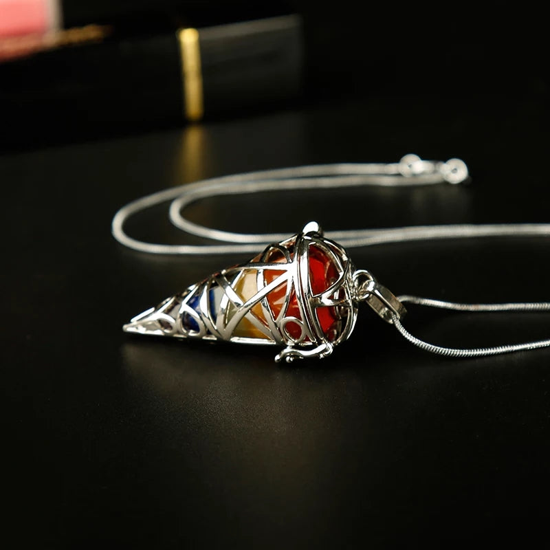 Wrapped Conical Shaped Stone Pendant