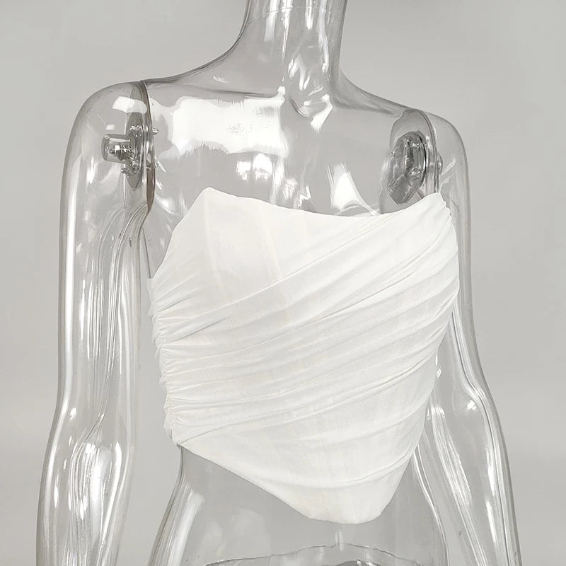 Mesh Asymmetric Bustier