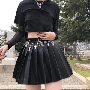 Casual Leather Skirt