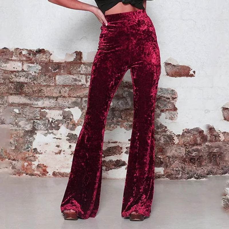 Velvet Flare Trousers