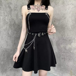 Mini Dress With Chain Detail