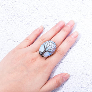 Tree Of Life Natural Stone Ring