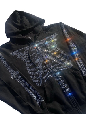 Glowing Skeleton Print Hoodie