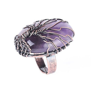 Tree Of Life Natural Stone Ring