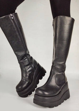 Zipper Platform Boots