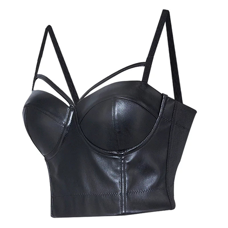 Black Leather Bustier