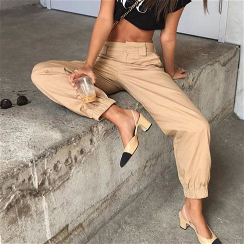 High Waist Cargo Pants