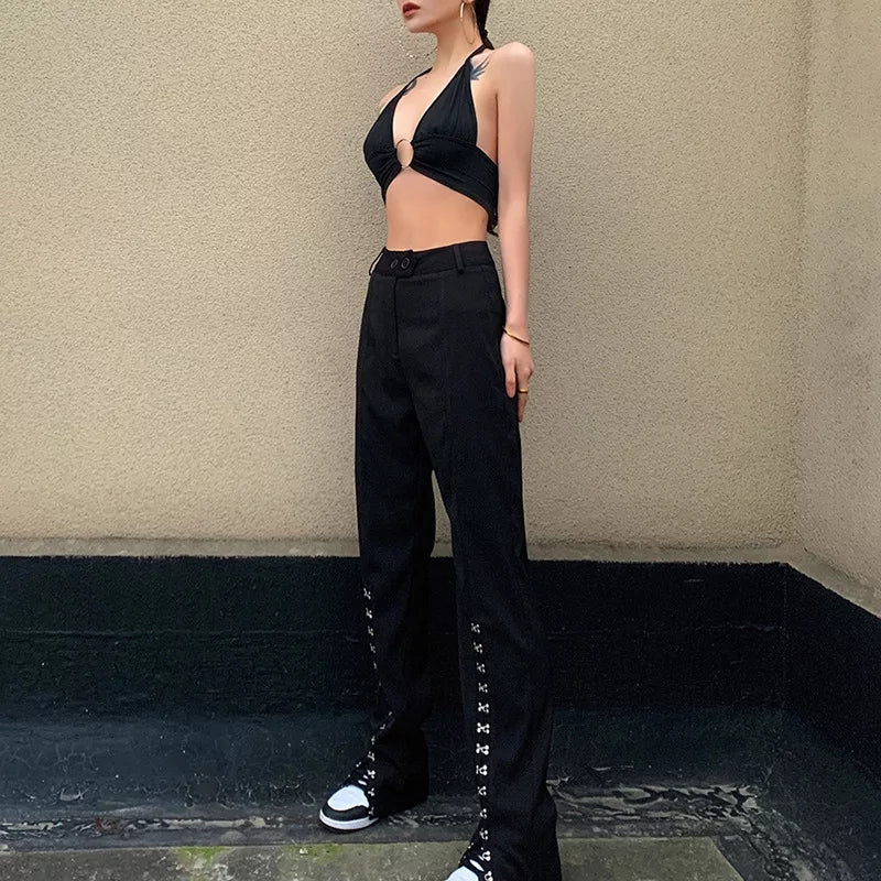 Baggy Slit Pants