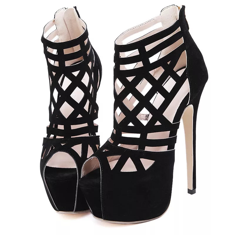 Stilleto Sandals In Black