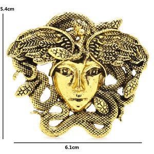 Snake Hair Figure Brooch