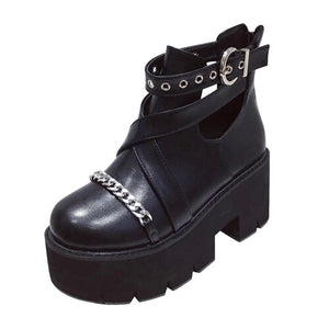 Chain Platform Boots