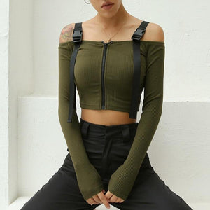 Witch Bessie Buckle Strap Crop