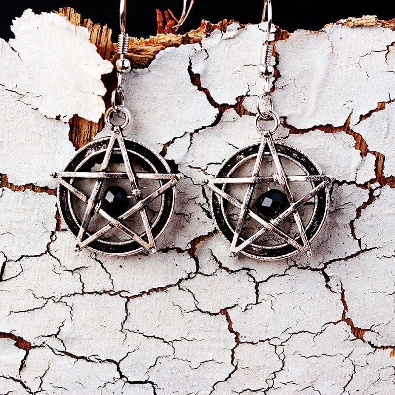 Five Pointed Star Shaped Earrings