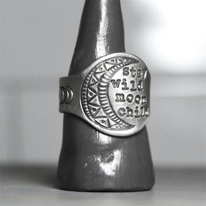 "Stay Wild Moon Child" Ring