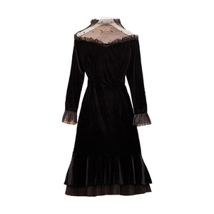 Witch Cordelia Velvet Lace Dress