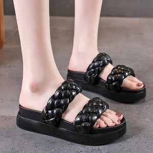 Quilted Flatform Slippers