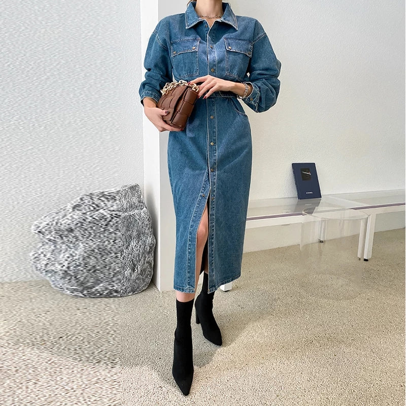 Denim Midi Dress