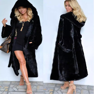 Hooded Fur Coat