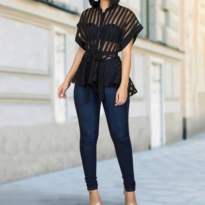 Shirt In Black Stripe