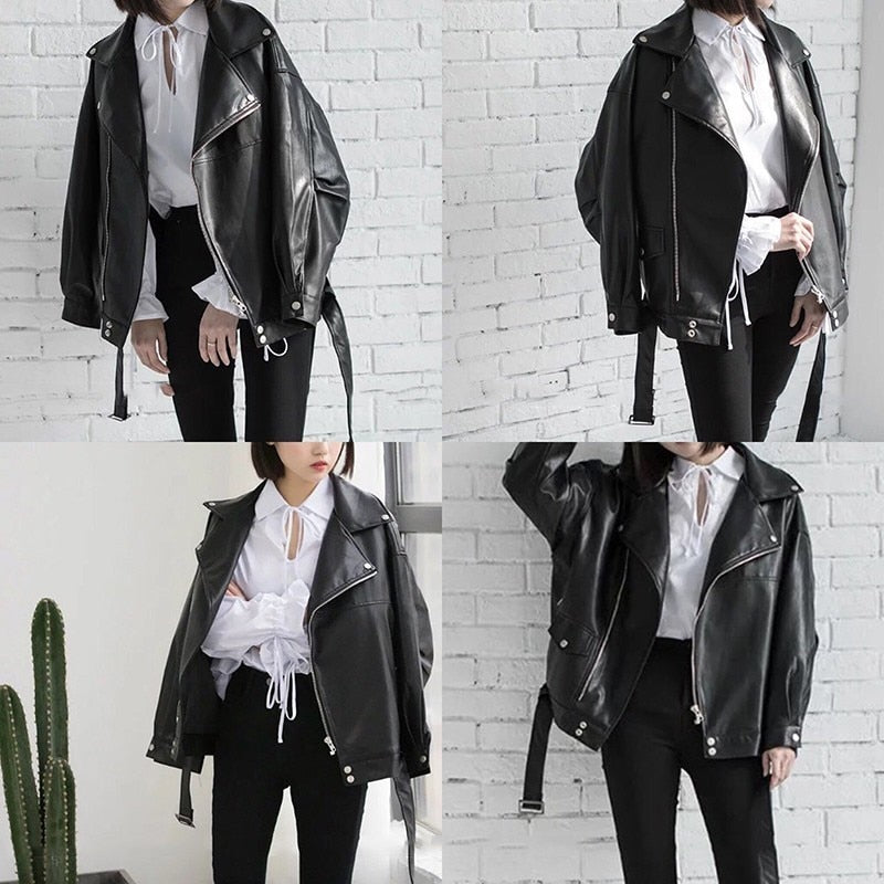 Oversized Leather Jacket