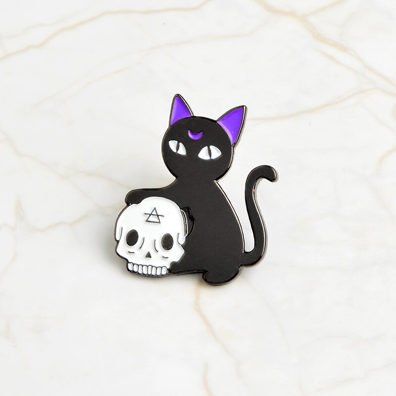 Magic Ball And Cat Pin