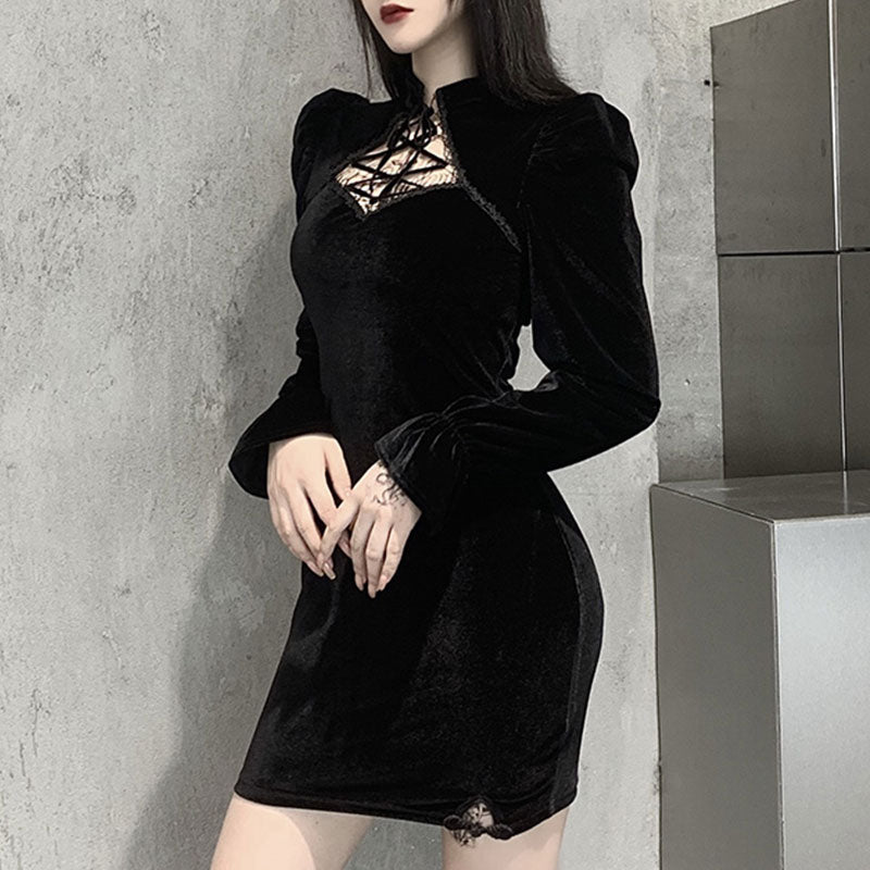 Witch Bellatrix Velvet Mini Dress