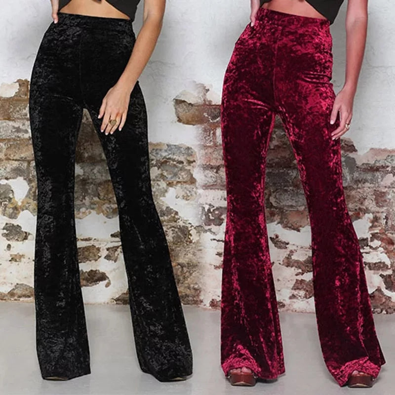 Velvet Flare Trousers