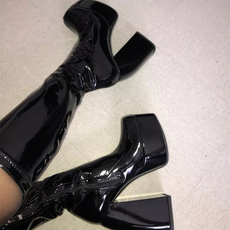 Shiny Long Boots