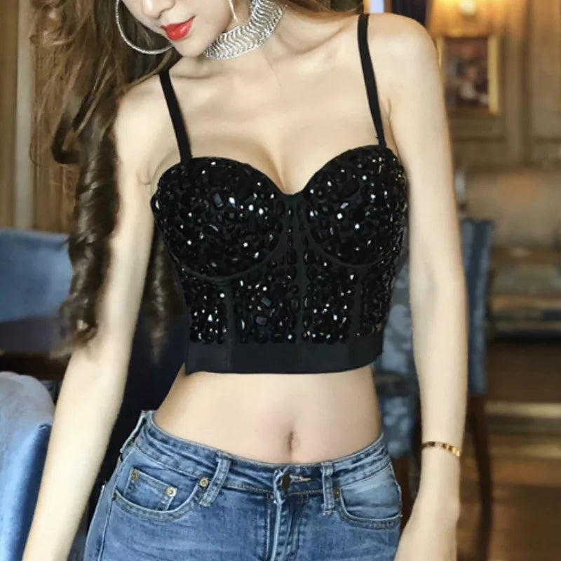 Rhinestone All Over Bustier