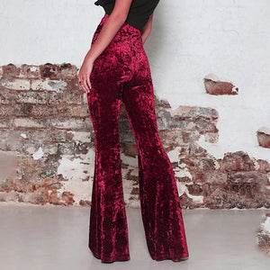 Velvet Flare Trousers