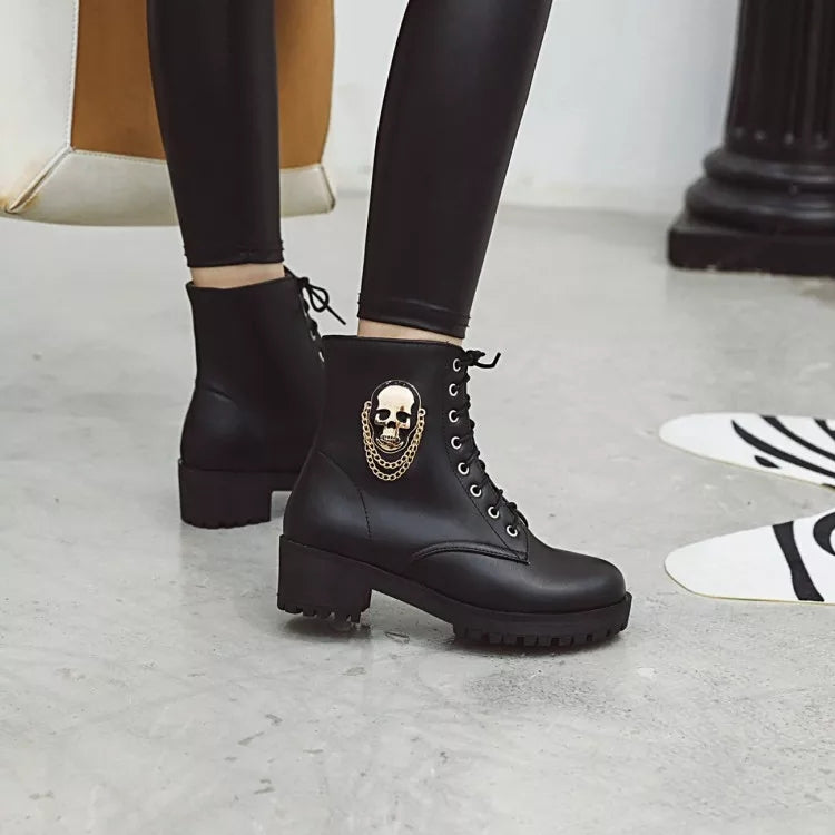 Chain Skull  Boots