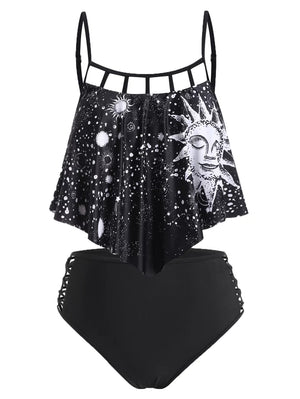 Night Sky Print Bikini Set