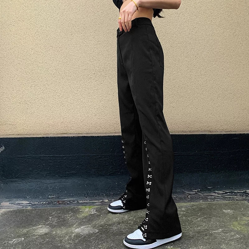 Baggy Slit Pants