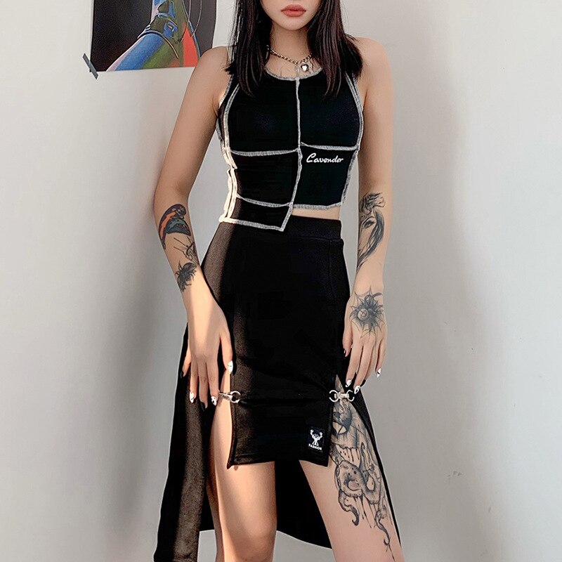 Double Slit Mini Skirt