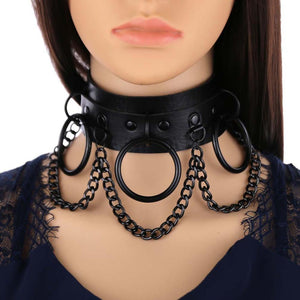 Triple Circle Choker Necklace