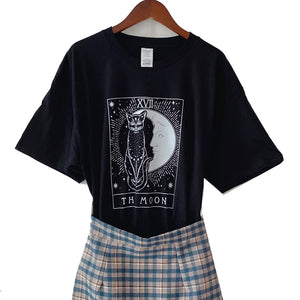 "The Moon" Tarot Card Print T-shirt