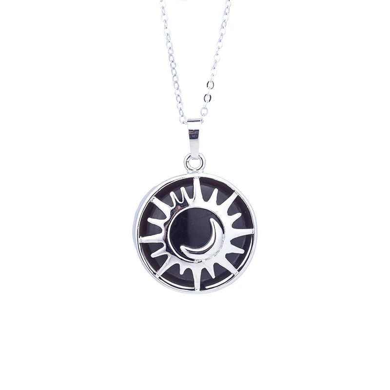 Sun And Moon Natural Stone Pendant