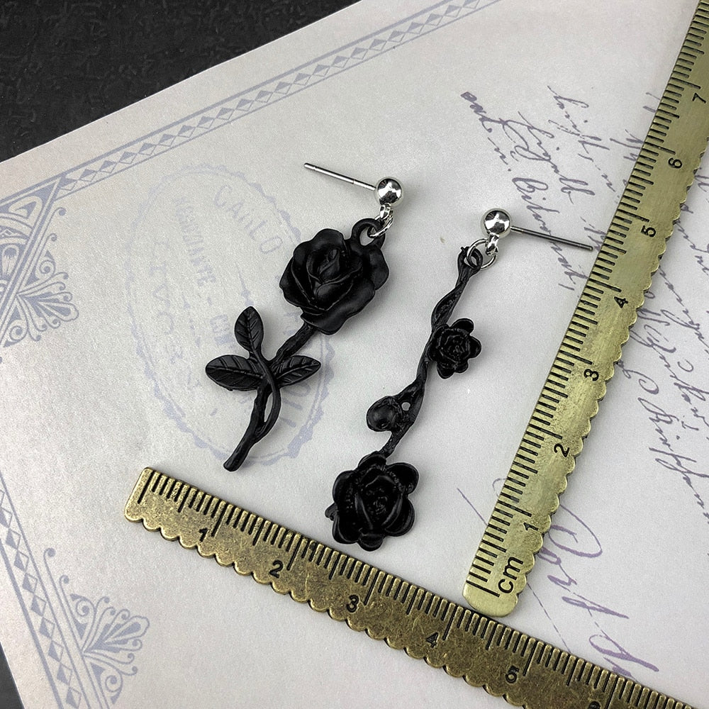 Black Roses Earrings