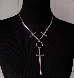 Three Swords Choker Necklace