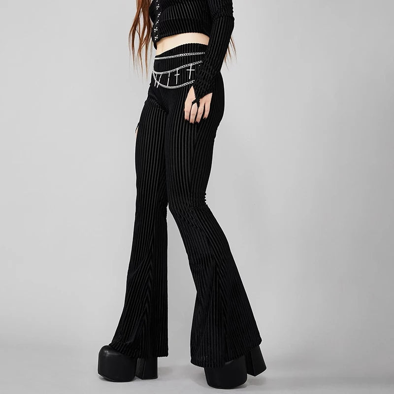 Striped Velvet Pants