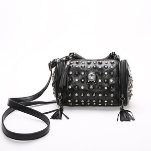 Leather Skull Design Shoulder Bag